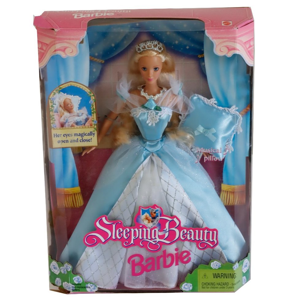 Sleeping Beauty Barbie Doll NIB-Disney Princess Aurora-Blue Dress